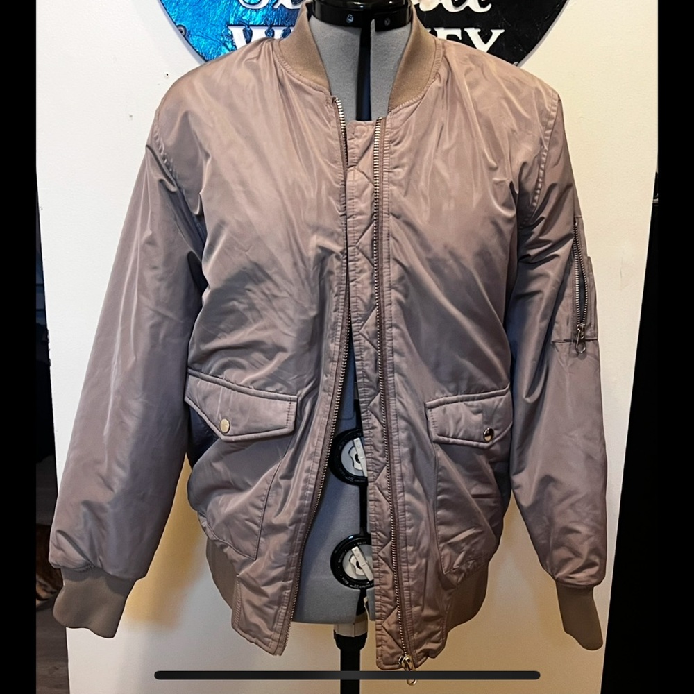 Ashley  Taupe Bomber Jacket